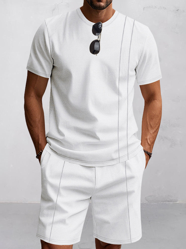 Athleisure Loose Fit waffle 2-Piece Set